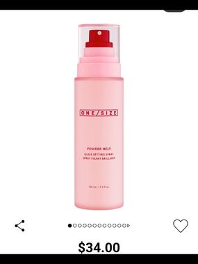 ONE/SIZE Powder Melt Glass Setting Spray - Light Pink Bottle